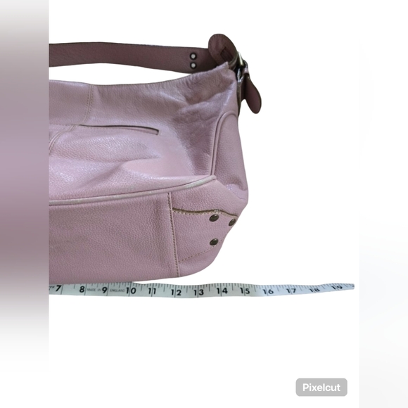 TOK Made in Italy soft pebbled leather should strap medium size soft pink purple - Picture 6 of 12